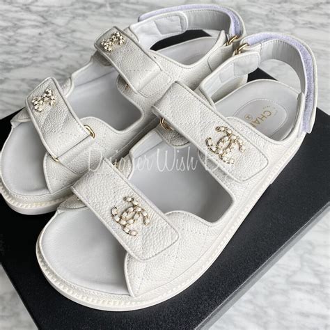 Chanel sandals white